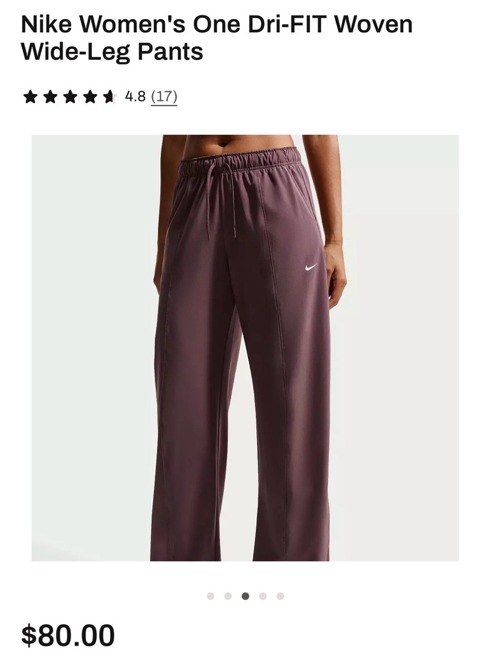 Nike Women's Wide-Leg Dri-FIT Pants
